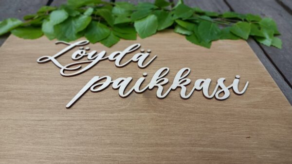 "Löydä paikkasi" vaneriteksti - Image 2
