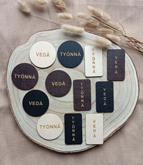 VEDÄ/TYÖNNÄ-ovikyltti