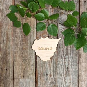 Sauna-ovikyltti,koivulehti