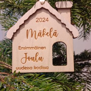Ensimmäinen Joulu uudessa kodissa-talo koriste