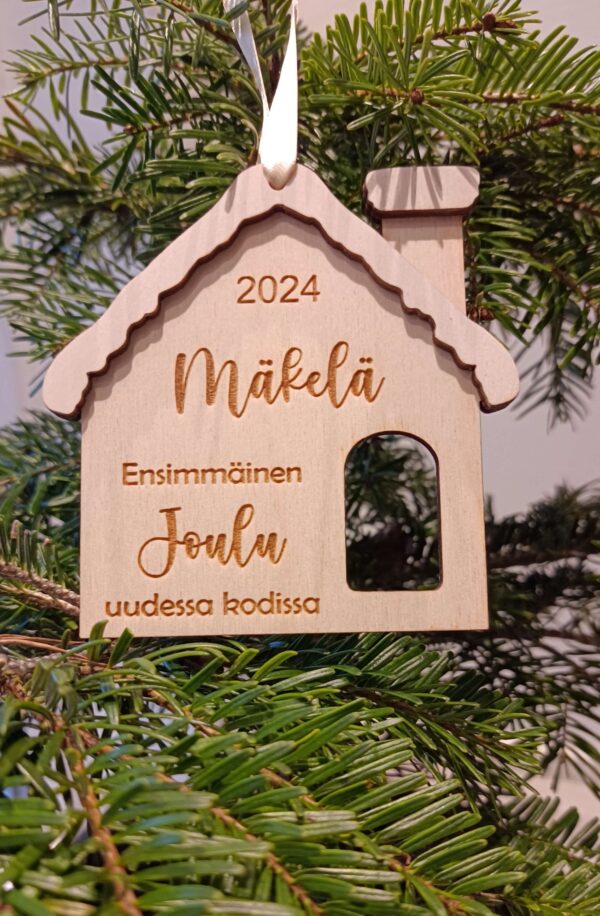 Ensimmäinen Joulu uudessa kodissa-talo koriste
